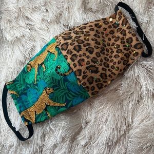 Hand Made Animal and jungle print face mask, hand made, S/M